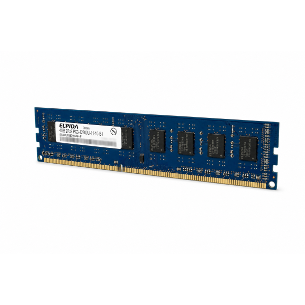 Elpida DDR3-1600 4GB UDIMM PC3-12800U 2Rx8 CL11 240-Pin Non-ECC 1.5V