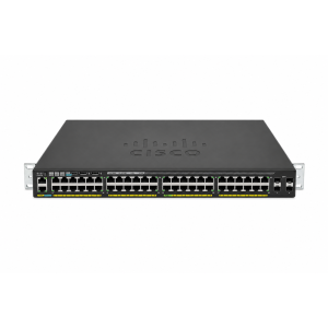Cisco WS-C2960X-48LPS-L V06 Switch, 48x GE PoE+ 370W, 4x SFP, Stack, 1U Rack
