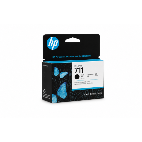 HP 711 Tintenpatrone Schwarz 80 ml für DesignJet T100/T500 Serie CZ133A