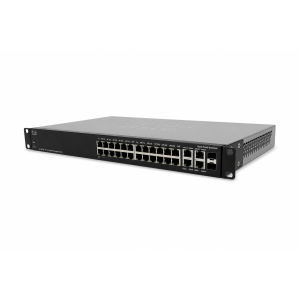 Cisco SG300-28P-K9 V02 Switch, 28x Gigabit PoE, 2x SFP, Managed, Rack, Console