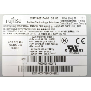 Fujitsu Siemens DPS-210FB A S26113-E517-V50 210WATT 24-PIN Netzteil