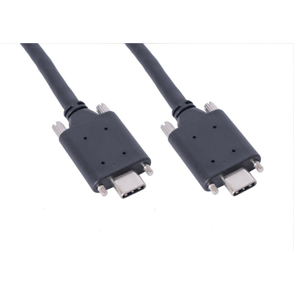 4POS USB Gen2 Anschlusskabel USB C zu USB C (versch. Farben) schraubbar 1,5m- 3m