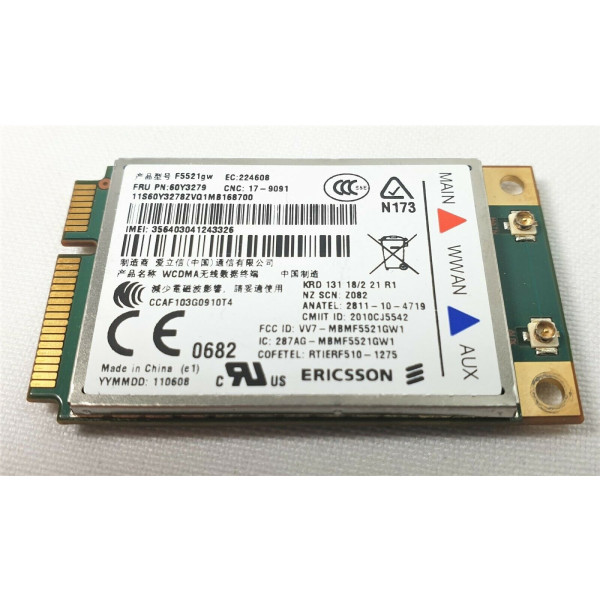 [#0039] HSDAP Ericsson F5521gw UMTS 60Y3279 3G Dell Lenovo ThinkPad T520 W520 L520 T420