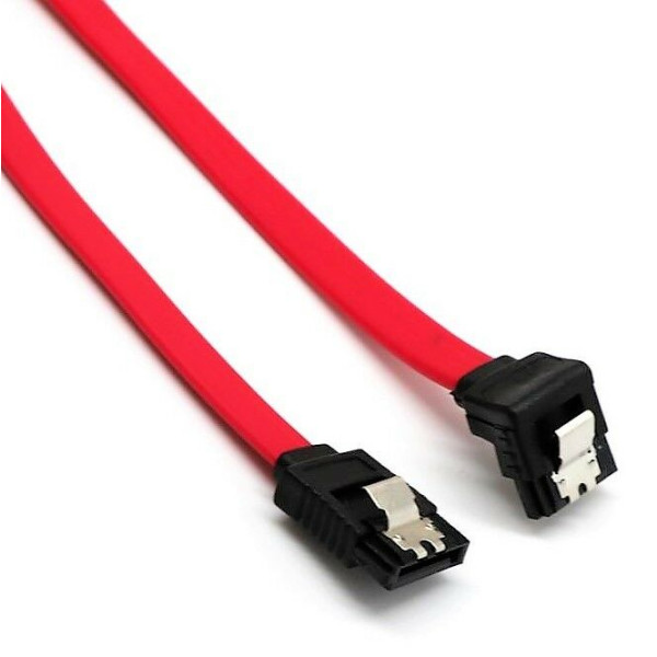 [schwarz]SATA Kabel 30cm Anschlusskabel Serial s-ATA 6 Gb/s gewinkelt Winkel SSD HDD 0,3m